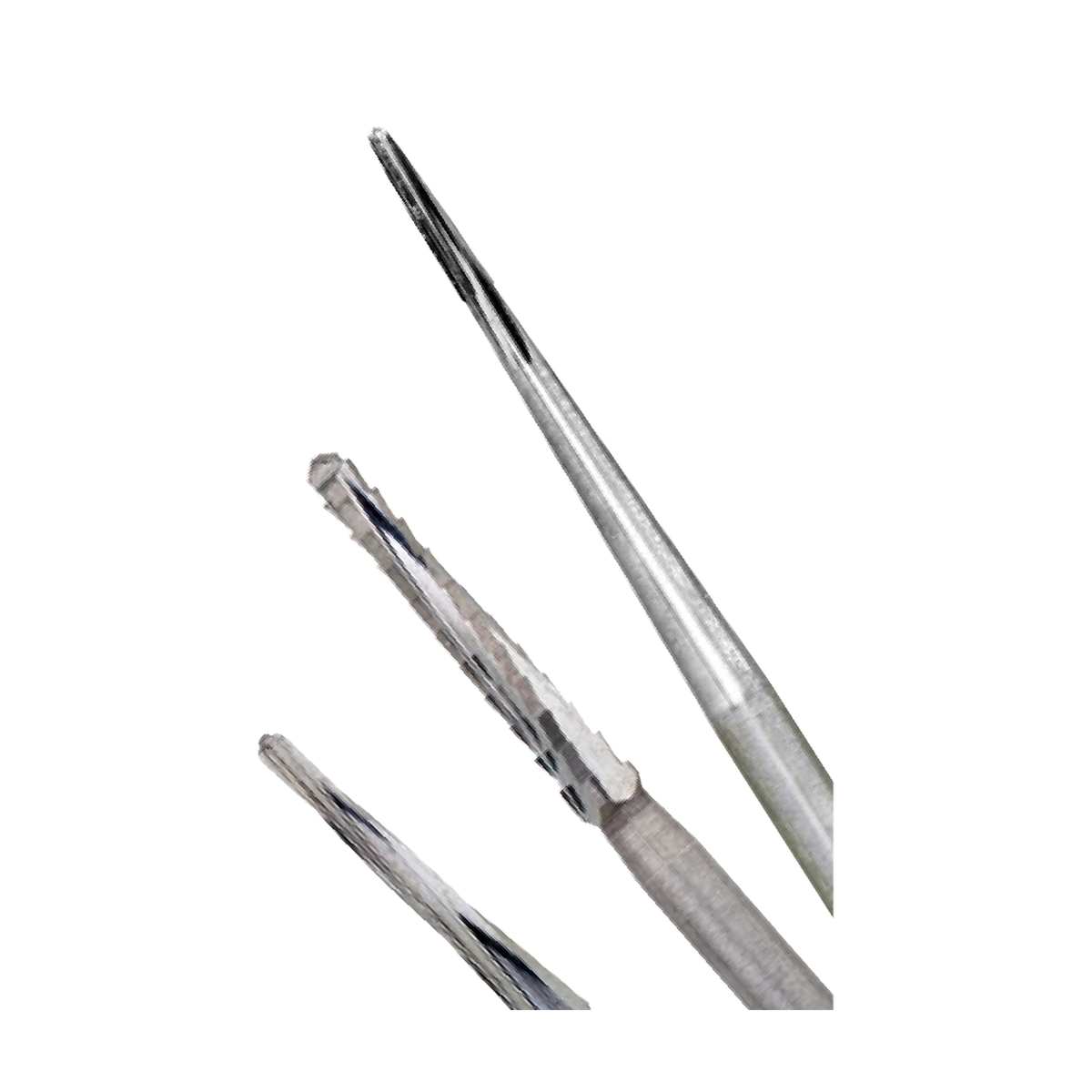 Fraise carbure FG endodontie plaquée or 23 mm — Plaquette de 6 - photo détourée