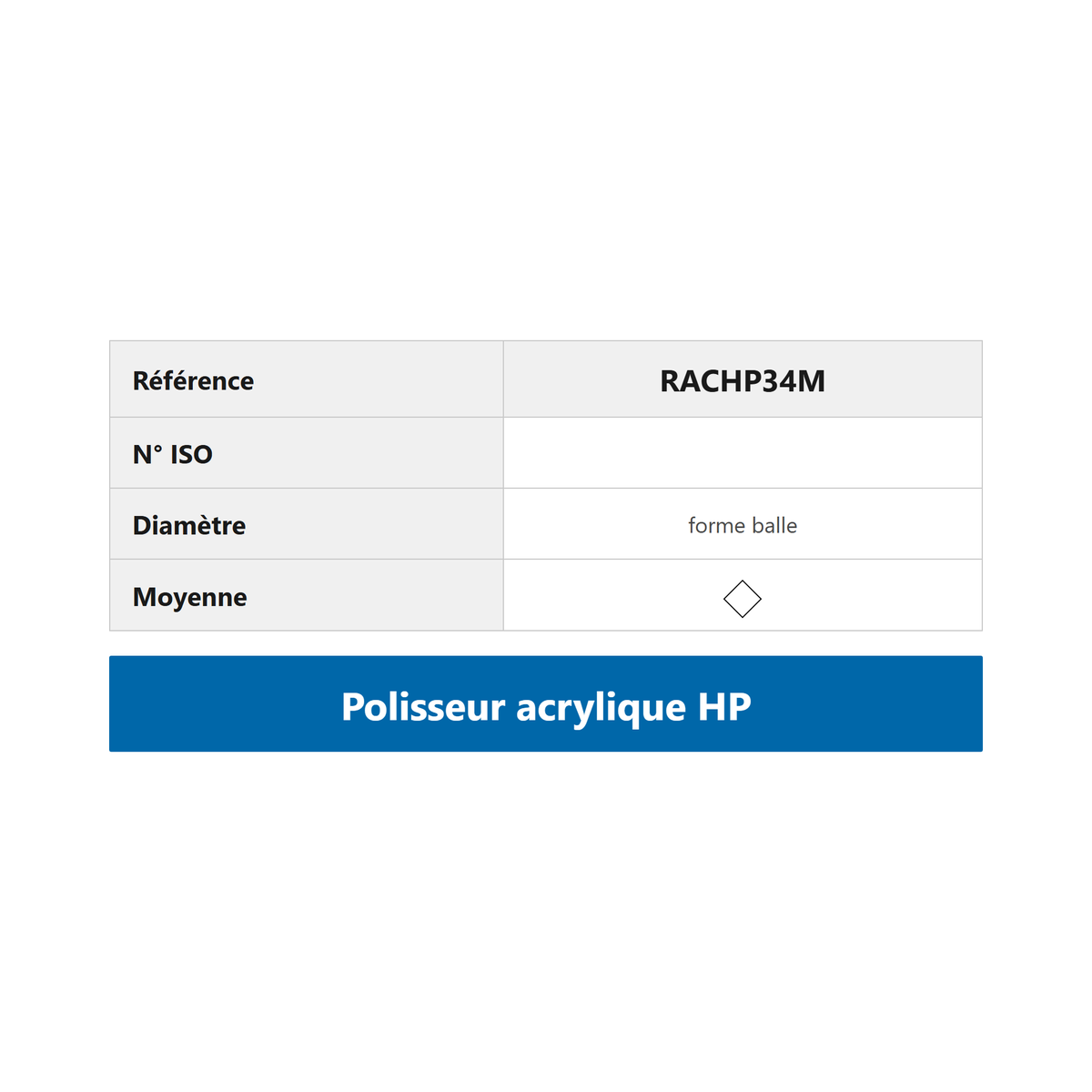 Polisseur acrylique HP forme balle — Pack de 12